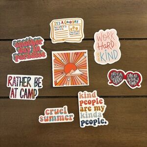 Colorful Inspirational Stickers Set - Pack of 8